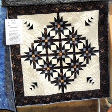 This small quilt made by Dianne Stoutenberg is from star quilter Kathie Neffenger’s Mexican Star piecing workshop. Come join us in the fall.