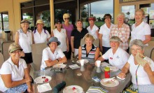 IWLN gather on back patio following play.