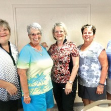 Officers leading Cottonwood’s Lady Niners for the 2015-16 year pictured (left to right) Co-Vice-Presidents Barb Schmoekel and Dixie McQuaid, President Bettie Lu Buchanan, Secretary Cathy Kinnick and Treasurer Lynn Tanner.
