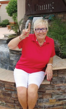 Rita Benfer had her first hole in one on May 12, 2015 on hole number 4 at Palo Verde. She used a number 6 Hybrid for a distance of 98 yards.