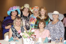 Guests of the High Tea and Fashion Show wore beautiful hats and white gloves.