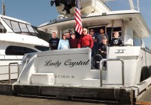 Disabled veterans and support group on the Alaska fishing trip.