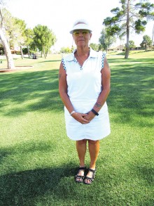 Cindy Bosch, Vice President, also handles the summer league golf for the Palo Verde ladies.