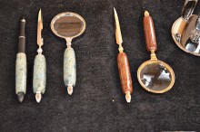 These handles are made of stone – join the Rock, Gem and Mineral Club to learn how you can make these!