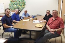 Pictured left to right are Mark Menasci, owner of Metro Valley Computers, Eric Ehst, Executive Director of NWC, Frank Difrancesco, NWC Network Manager, Bryan Johnson, Marketing Director of Orbitel Communications and Tom Adamson of San Tan Crown Rotary.