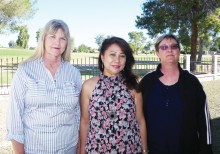 Pictured left to right are Vicki McClellan, Elsa Armstrong and Irene Arrigo.