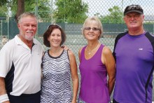 Winners of the IronOaks Mixed Doubles Clay Court Tournament.