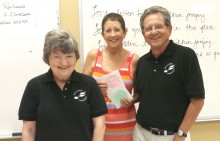 Chorale members Lois Ahrens, MJ Clement and Jim Janowski