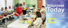 Many volunteers are needed to clean and sort donated glasses.