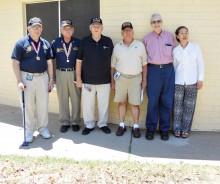Left to right: Wayne Krula, Mick Tucker, John Thaxton, Jay Sanderson, Tom Pieniazek and a female member of the Korean staff.