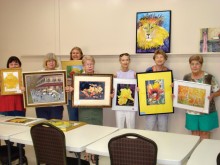 Club members with “yellow” paintings