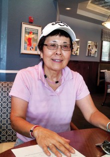 Joyce Parker describes her hole-in-one.