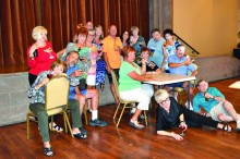 Cast members of Murder on the Oriental Rug or Better Yet Hot Flashes.