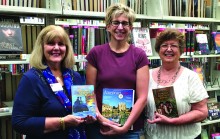 Pictured (left to right) Literacy Chair Marge Nelson, Marybeth Gardner and Regent Barbara Hugus.