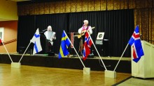 Presentation of Scandinavian flags.
