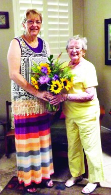Judy Tolbert, AZ Federation of Garden Clubs and Elinor Egender.