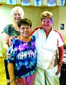 Joey Danforth (middle) pictured with Louise Keyack and Pinky Kubiak celebrated her 99th birthday with the SLLGA.