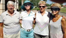 The late tee time gals: Beth Ebmeier, Glo Malmberg, Carol Jones and Barbara DeNapoli,