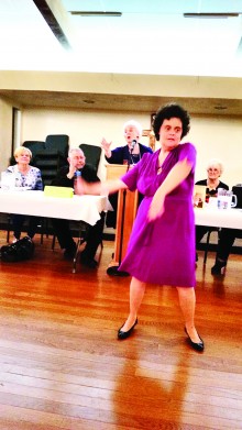 Pictured left to right: Jacquie Peterson (Guild Vice President), Fr. Pierre, (Pastor), Paula Gray (Presenter), Mary Beth Gray (Dancer) and Rose Pachurra Guild President)