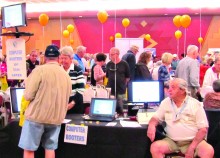 Volunteers from the Computer Booters manned the booth at the Open Houses.