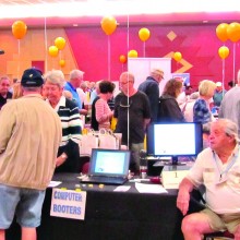 Volunteers from the Computer Booters manned the booth at the Open Houses.