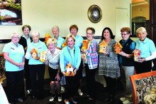Sharon Gale (far left) and winners of her birdhouses!