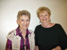 Eleanor Woodman (left) and Cita Meloch