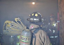 Crews conduct a search and rescue.
