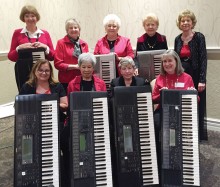 Pictured back row: Jan Herzog, Arlene Fletcher, Nancy Swanson, Evelyn Fuller and Jeanette Cline, Director; front row: Cindi Decker, Diane Hew, Darlene Honn and Carolyn Rooder