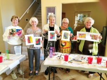 Members pictured are Betty Raveret, Carmen Otero, Terry Meury, Sharon Gale and Beth Brown.