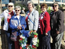 Pictured left to right: Nancy Andrews, Pam Petersen, State Regent Gillian Morse, Gila Butte Regent Barbara Hugus and Lesley Baran.