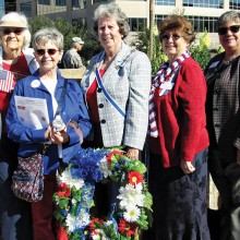 Pictured left to right: Nancy Andrews, Pam Petersen, State Regent Gillian Morse, Gila Butte Regent Barbara Hugus and Lesley Baran.