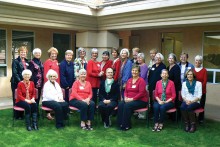 Members of the Oakwood Artists’ League (OAL) who met for their annual holiday meeting in early December. Group photo by R. Weary.