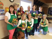 Pictured back row: Beth Ball, Mary Ann Wood, Sue Berger and Linda Boyd; front row: Vivienne Torgeson, Sharon Medhurst, Berta Resovsky and Jamie Cloud kneeling Pattie Langton