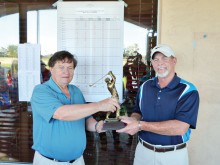 TJ Jones accepting Ryder Cup Trophy
