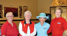 Pictured (left to right) 2016 OLNGA Treasurer Rachel Enloe, Secretary Julia Collier, Vice President Margaret Johns and President Barbara Stewart