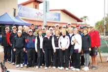 Some of the IronOaks Tennis Club winners who will be advancing to the national championships.