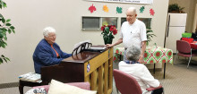 Our clients enjoy the piano playing of Donna Anderson when she visits monthly!