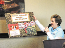 OLNGA President Barbara Stewart welcomes members to the New Year