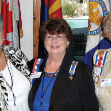 Pictured left to right are Gila Butte Vice Regent Lesley Baran, Regent Barbara Hugus and State Corresponding Secretary Antoinette Lutter