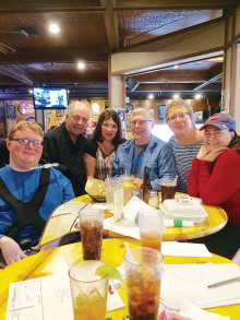 Trivia team No Clue members Cody Newcomb, Ralph Casale, Sady Casale, Chris Newcomb, Annelle Newcomb and Brooke Jones