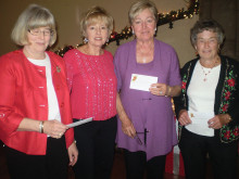 These Lady Putters scored the highest number of holes-in-one for their flight for last season. They were recognized for their accomplishment at the recent holiday luncheon. They are left to right Kathy Mindnich, Tuesday Sisk Park with 12, Carol Leavitt Tuesday Oakwood with 20, Edite Evans, Thursday Sisk Park with 19, and Anna Mae Calgaro, Wednesday Sisk Park with 18. Absent for the picture was Shauna Duncan, Monday Sisk Park with 23.