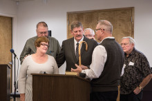 Oasis of Grace Assembly of God installs their new pastor, Rev. Gary Nibbelink.