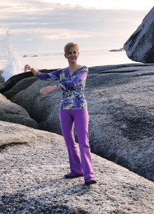 Kim Kubsch doing Tai Chi in Tasmania Australia