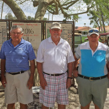Palo Verde 2016 men’s club championship winners (pictured from left) are Jerry Davis, Club Champion; Mike Lorimer, runner-up; Dick Martin, Masters Champion; Dan Bottiglieri and Richard Koon, Flight winners