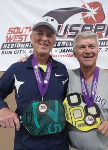 David Zapatka and Don Simmons Bronze Medal winners of the 4.5, 60 plus age division.