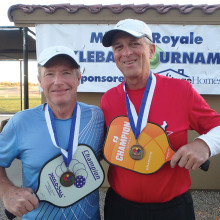 Gary Baker and David Zapatka bronze medal winners 4.5 men’s doubles.