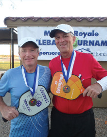 Gary Baker and David Zapatka bronze medal winners 4.5 men’s doubles.