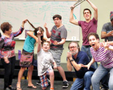 Off the Cuff, Off the Cuff, Jr. and the ImproVables get to know each other at a meet and play evening. Players shown are Sandy Ilsen, J.C. Graffius, Zach Furman, Hayden Keegan, Jim Nielsen, Trevor Schofield and Phyllis Novy.