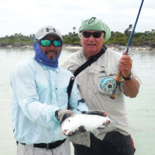 Tom Vitolo with his guide, Nato, and a bonefish